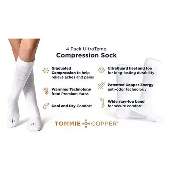 Tommie Copper Unisex Set of 3 UltraTemp & Ultraguard Ankle Socks MEDIUM - Picture 4 of 5